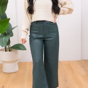 Skies are Blue Faux Leather Pants - Size 2X